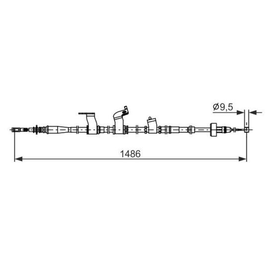 1 987 482 846 - Cable, parking brake 