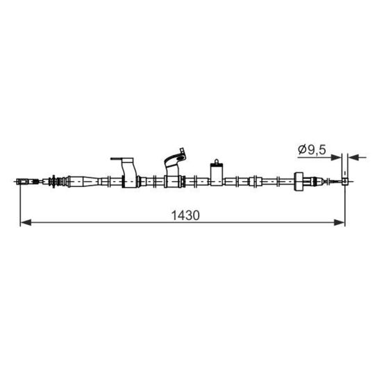 1 987 482 845 - Cable, parking brake 