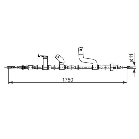 1 987 482 850 - Cable, parking brake 