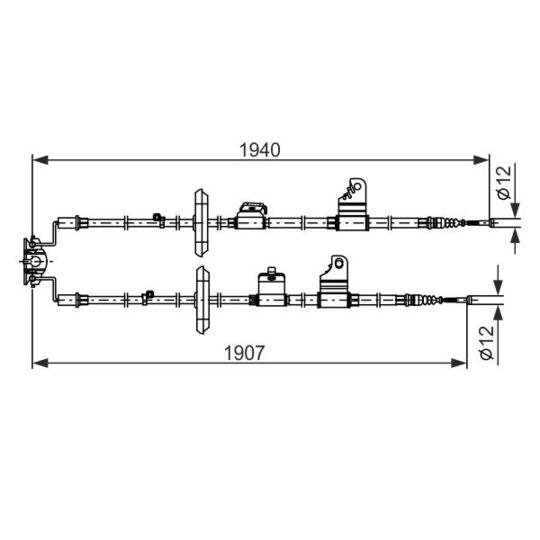 1 987 482 858 - Cable, parking brake 