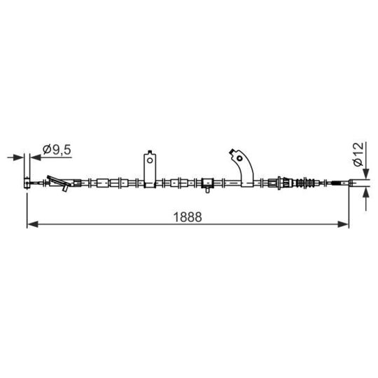 1 987 482 854 - Cable, parking brake 