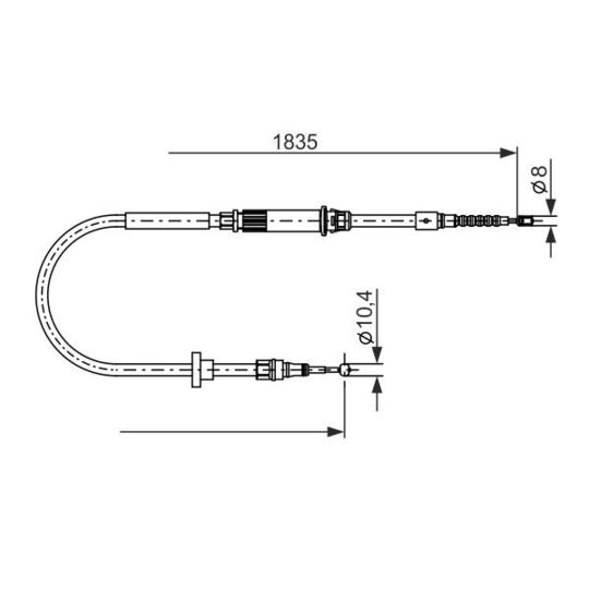 1 987 482 873 - Cable, parking brake 