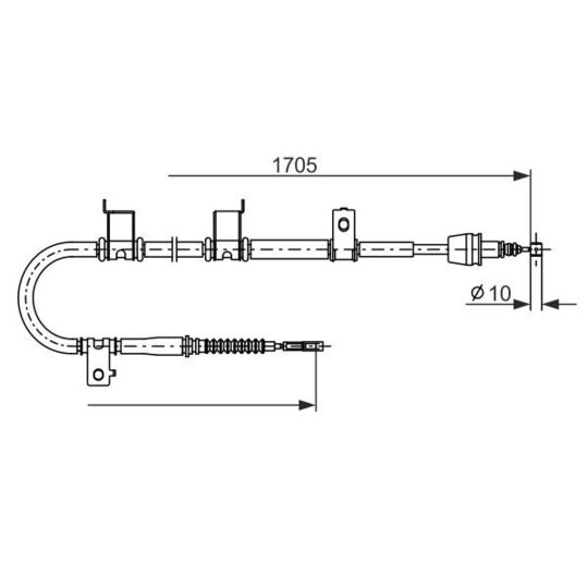 1 987 482 908 - Cable, parking brake 