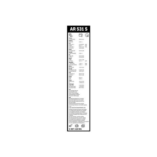 3 397 118 901 - Wiper Blade 