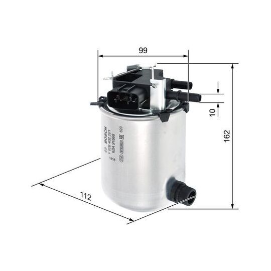 F 026 402 201 - Fuel filter 