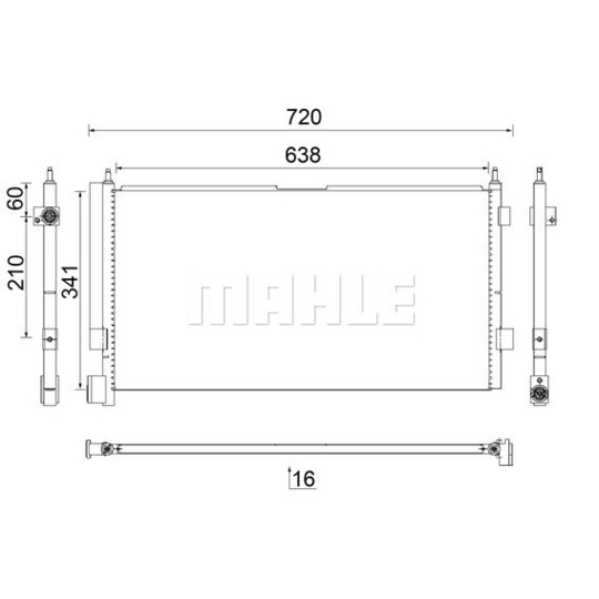 AC 855 000S - Condenser, air conditioning 