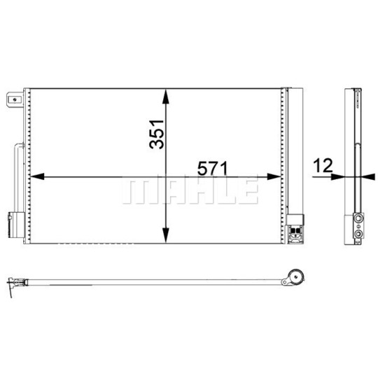 AC 367 000P - Condenser, air conditioning 