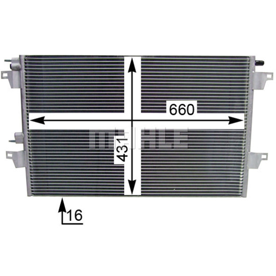 AC 365 000S - Condenser, air conditioning 