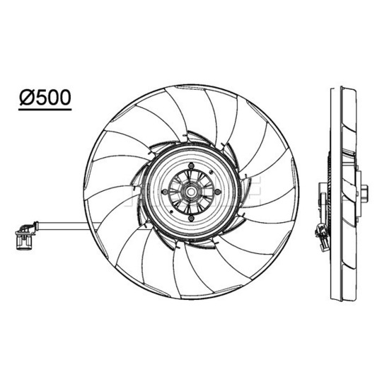 CFF 475 000P - Tuuletin, moottorin jäähdytys 