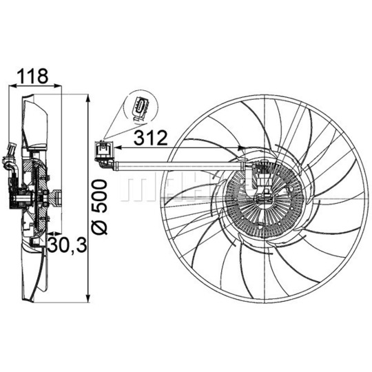 CFF 468 000P - Fan, radiator 