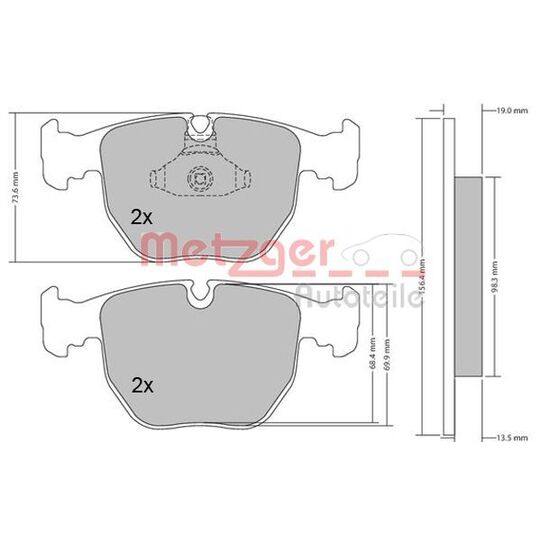 1170238 - Brake Pad Set, disc brake 