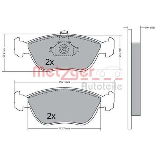 1170282 - Brake Pad Set, disc brake 