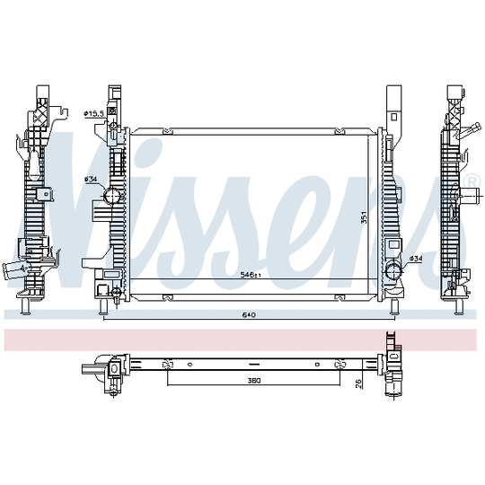 606033 - Radiator, engine cooling 