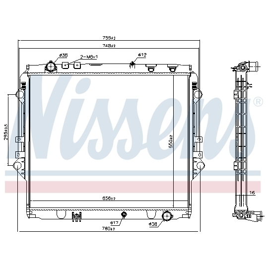 606069 - Radiaator, mootorijahutus 