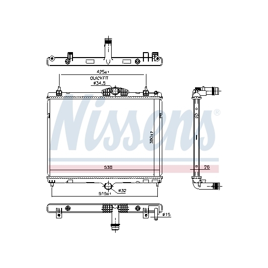 606055 - Radiaator, mootorijahutus 