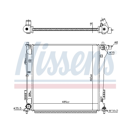 606098 - Radiator, engine cooling 