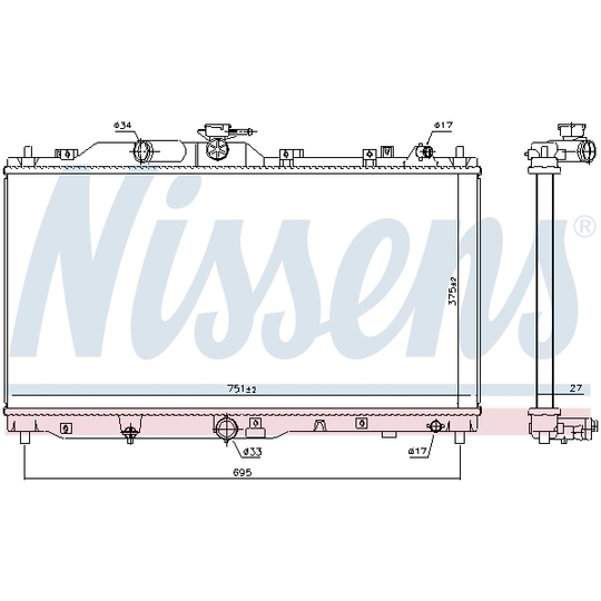 606109 - Radiator, engine cooling 