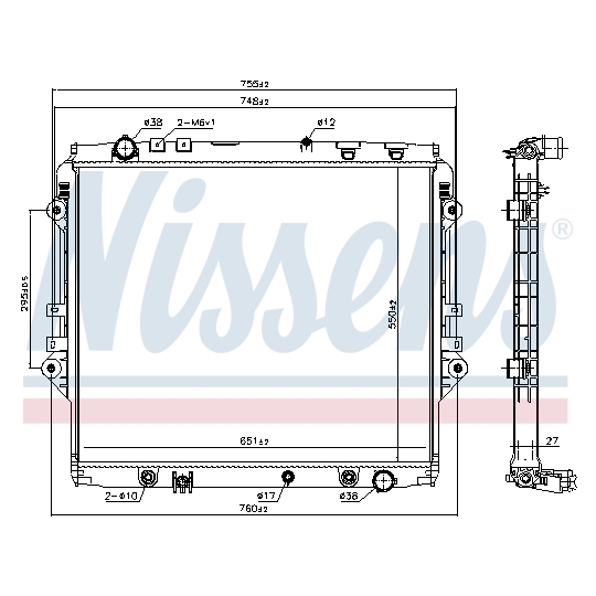 606068 - Radiator, engine cooling 