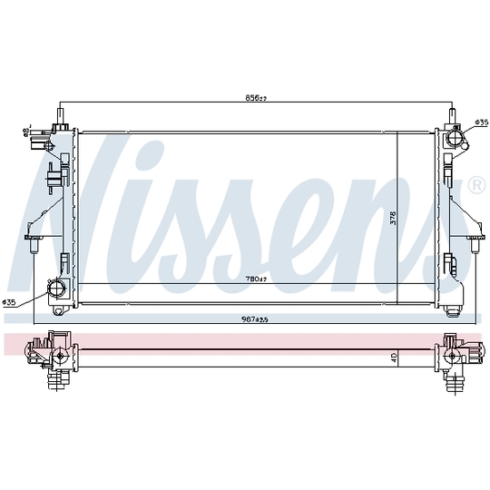 606347 - Radiator, engine cooling 