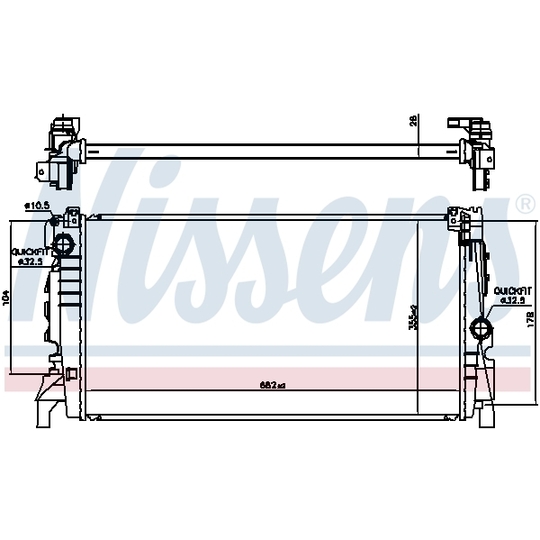 606247 - Radiaator, mootorijahutus 