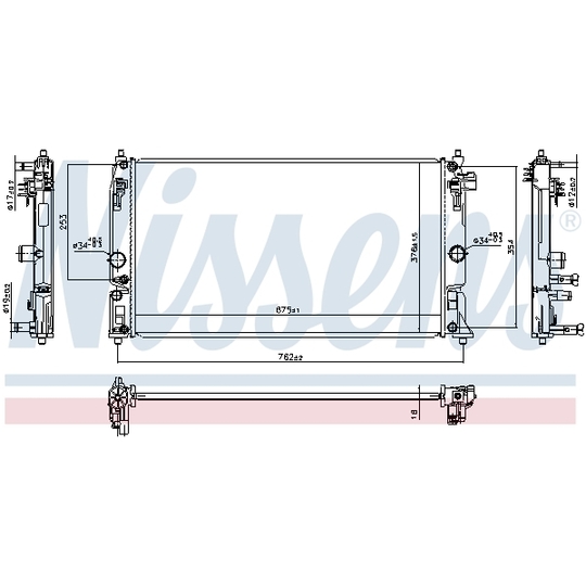 606394 - Radiator, engine cooling 