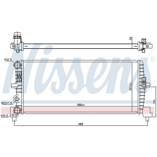 606239 - Radiator, engine cooling 