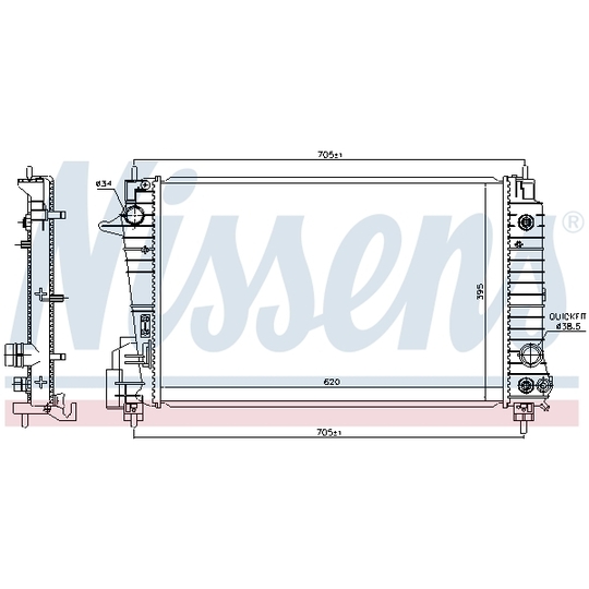 606427 - Radiator, engine cooling 