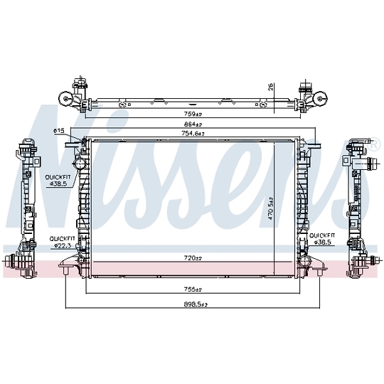 606462 - Radiator, engine cooling 