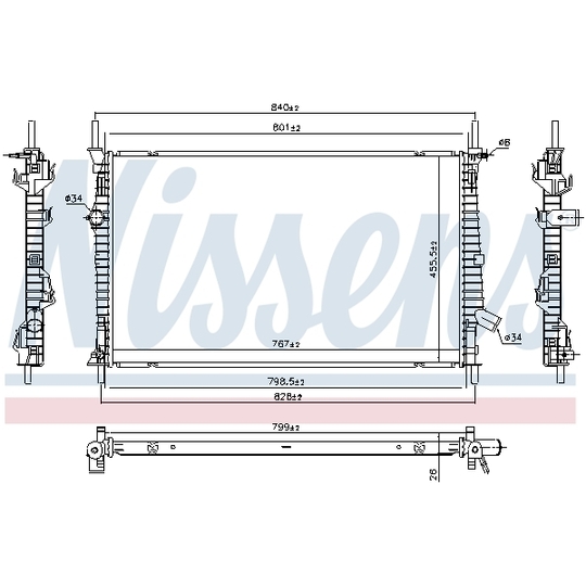 606537 - Radiator, engine cooling 