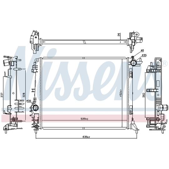 606473 - Radiator, engine cooling 