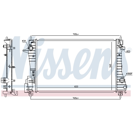 606455 - Radiaator, mootorijahutus 