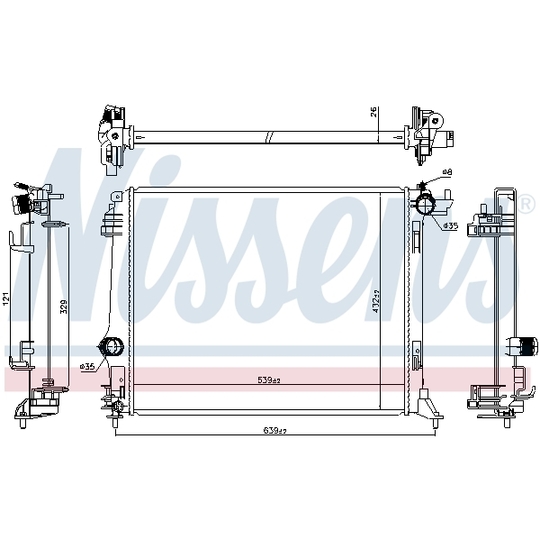 606474 - Radiaator, mootorijahutus 