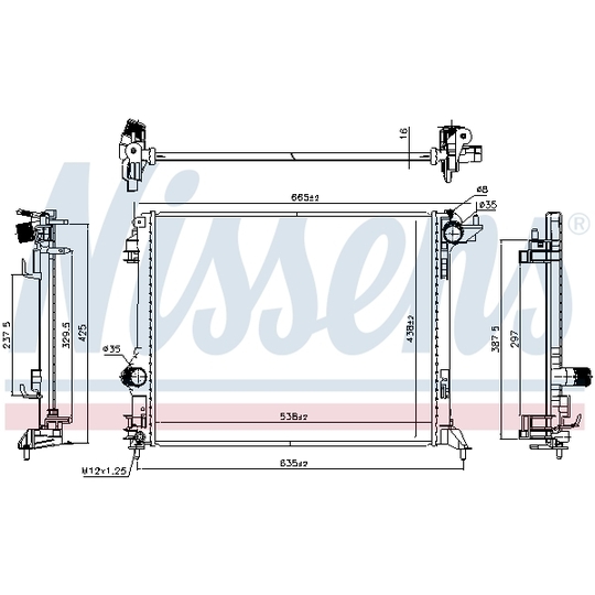 606472 - Radiator, engine cooling 