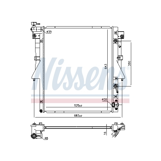 606548 - Radiator, engine cooling 