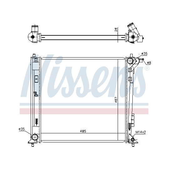 606605 - Radiator, engine cooling 