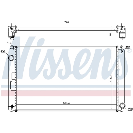 606610 - Radiator, engine cooling 