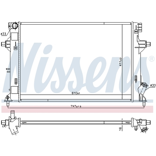 606552 - Radiator, engine cooling 