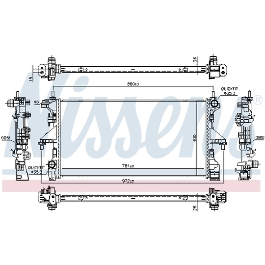 606554 - Radiator, engine cooling 