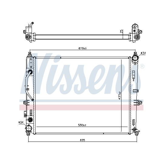 606594 - Radiator, engine cooling 