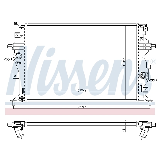 606607 - Radiaator, mootorijahutus 