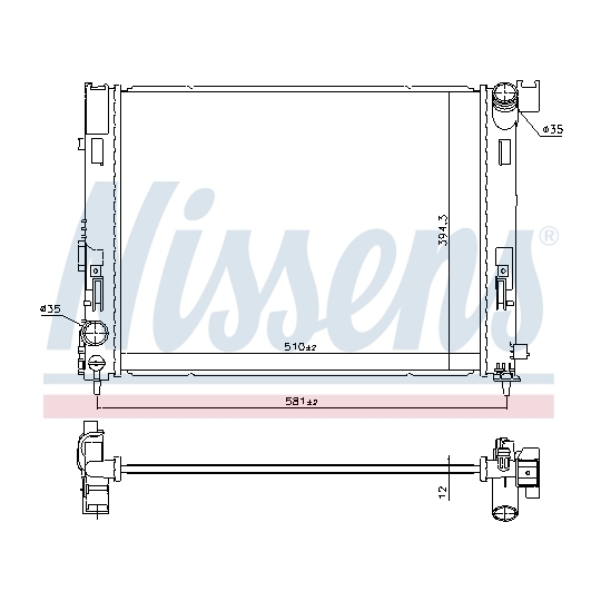 606726 - Radiator, engine cooling 