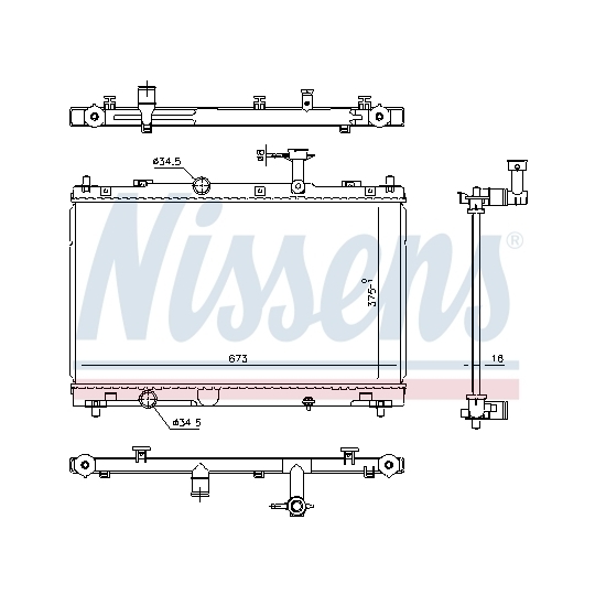 606736 - Radiator, engine cooling 