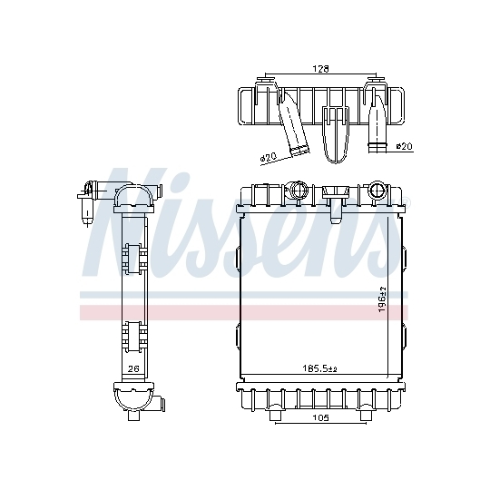 606641 - Radiator, engine cooling 