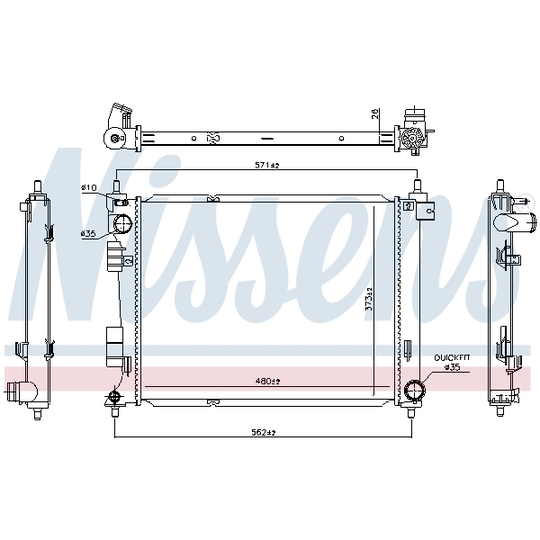 606735 - Radiaator, mootorijahutus 