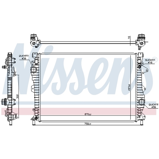 606681 - Radiator, engine cooling 