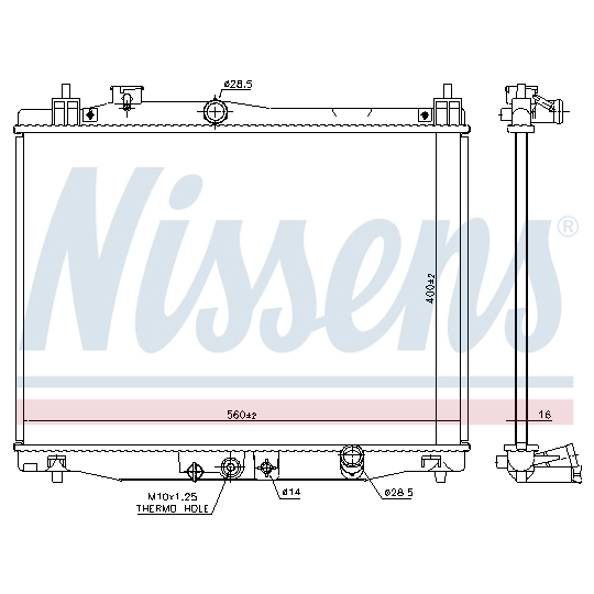 606707 - Radiator, engine cooling 