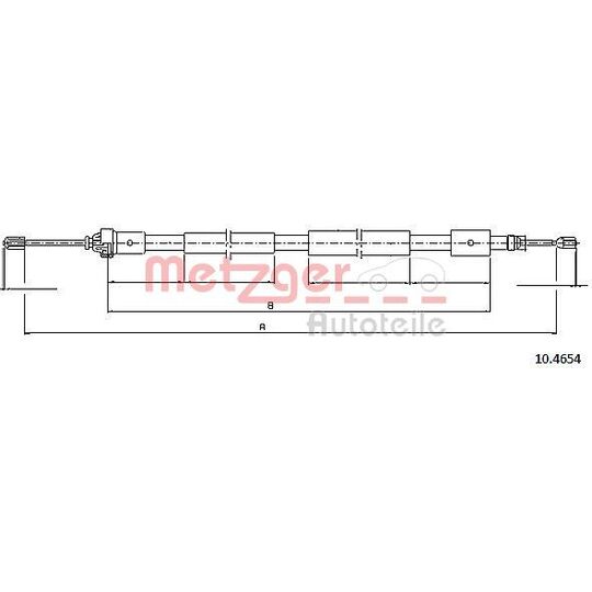10.4654 - Cable, parking brake 