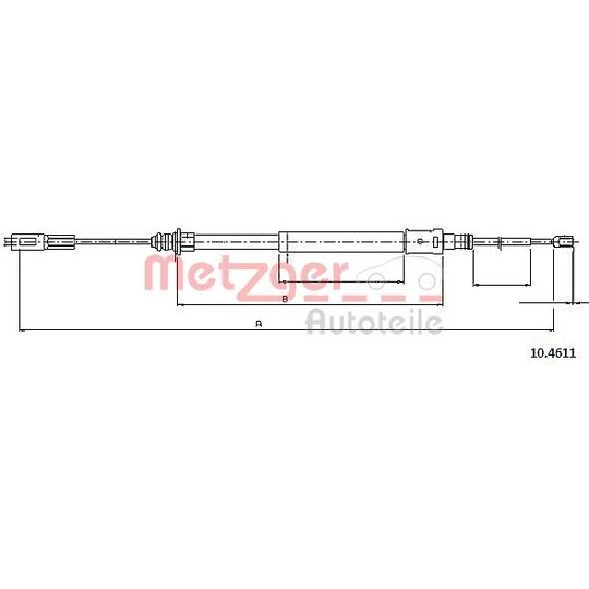 10.4611 - Cable, parking brake 