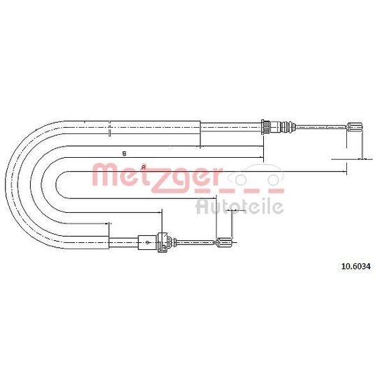 10.6034 - Cable, parking brake 