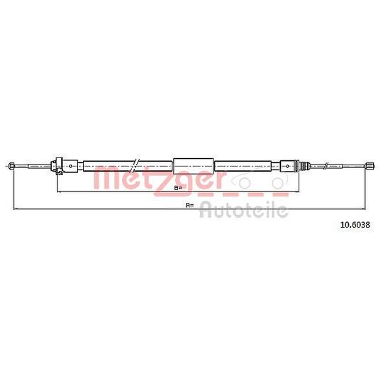 10.6038 - Cable, parking brake 